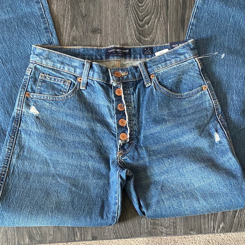 Lucky Brand Mid-Rise Blue Denim Jeans